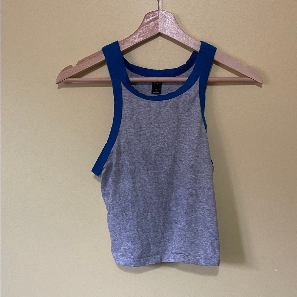 Stylish Blue and Gray Women's Tank Top